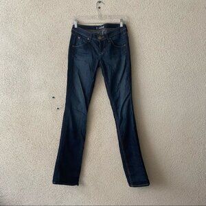 Hudson Womens Jeans Blue Straight Leg Dark Wash Solid Denim Pants Size 25